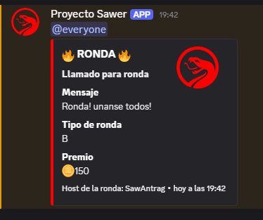 Anuncio de Ronda en Discord
